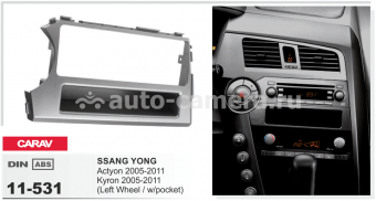 Переходная рамка для SsangYong Actyon, Kyron 2007 - 1 din RP-SYACb (Carav 11-531)